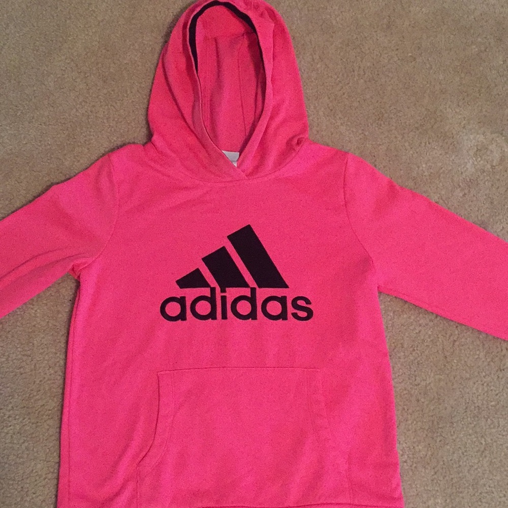 Hot Pink Girls Adidas Hoodie